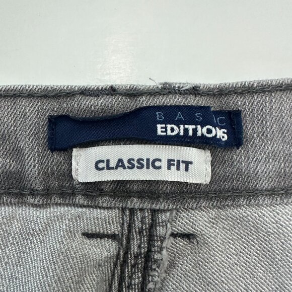 Basic Editions Classic Fit Women's size 8P Gray Denim Jeans - Picture 3 of 5